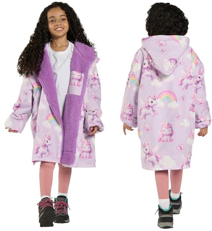OHS Kids Drying Robe, Keep Dry & Warm Robe Outdoor Kids Changing Robe for Privacy Boys Girls Waterproof Coat for Outdoors Swimming Surfing Camping - S/M - L/XL