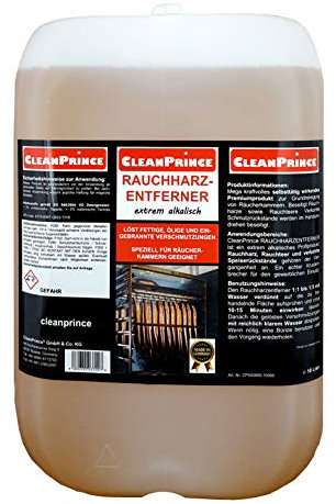 Rauchharzentferner 10 Liter | Rauchharz-Entferner Reiniger Grillreiniger BBQ-Reiniger Smoker Räucherkammer Räucherofen Rauchharz Löser für Öfen mit flüssiger Reinigungsdosierung