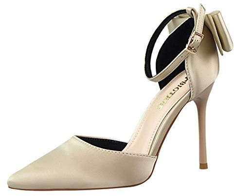 Zapatos de Tacón de Aguja Puntiagudo Punta Cerrada Diseño Elegante Modo para Fiesta y Boda para Mujer 10 CM