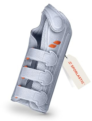 SPORLASTIC – Handgelenkstütze MANU-HiT Carpal Handgelenkbandage links – Orthopädische Karpaltunnel Schiene mit CTS-RELIEF-PAD – Ideal bei Karpaltunnelsyndrom & Sehnenscheidenentzündung - Platinum S