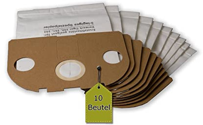 10 Staubsaugerbeutel kompatibel mit EXPERT 6900 EXP, 10 Staubbeutel + 1 Mikro-Filter + 1 Motor-Filter, kompatibel mit Staubsaugerbeutel Swirl V63