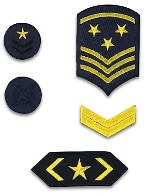 TEXTEX = Set Med Militära Plåster för Kläder och Accessoarer. Sammansättning 100% Polyester. Paket Med 5 Stycken