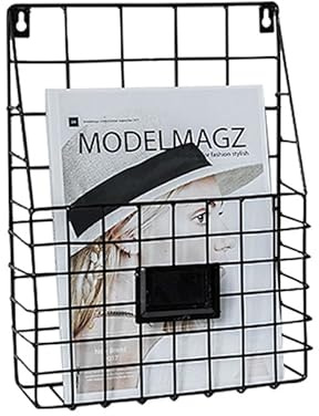 Garneck Revistero Montado En La Pared Soporte Para Revistas Colgante Soporte Para Libros Colgantes Cesta De Libros De Metal Estante Grande Para Oficina Para Revistas