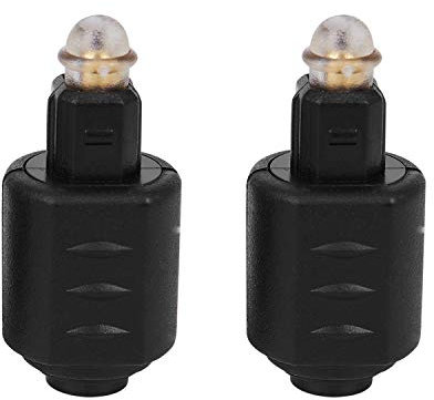 Qoekacy 2 optiska paket 3,5 mm miniuttag till digital Toslink-adapter