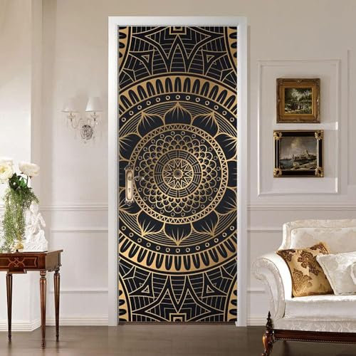 Etiqueta Engomada Mural De La Puerta Del Arte Moderno 3D 80 X 200 Cm Calcomanías De Vinilo Extraíbles Para Puerta Peel And Stick Para Decoración Del Hogar, Juego De 2 Uds., Póster Para -219070-35192