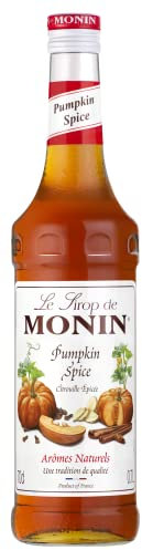 MONIN - Sirop de Citrouille Epicée pour boissons chaudes et gourmandes pour Halloween - Arômes naturels - 2x70 cl