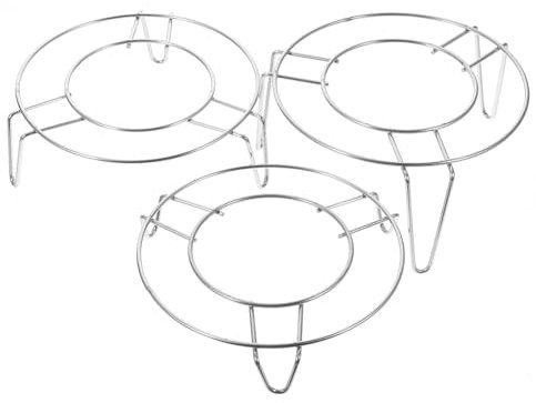 ABOOFAN 3pcs Legged Stainless Steel Steaming Rack Round Steam Basket for Pot Steamer Rack for Pots Steamer Insert Cookware