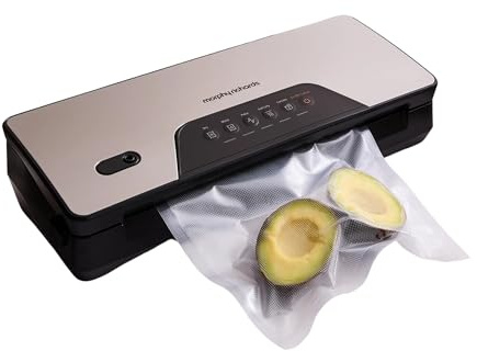 Morphy Richards Cordless Vacuum Sealer, USB Chargeable, Built in Cutter, Fast & Compact, 5 programmes, Dry, Moist, Pulse, Casister Vacuuming & Seal Only, Bag Roll Storage, Bags included, 432040