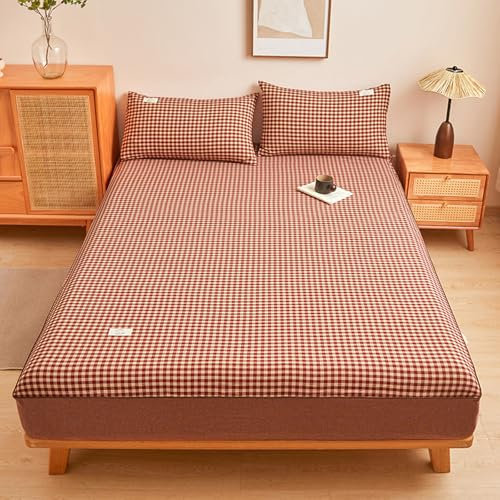 HAIBA Jersey spannbettlaken 120 x 200 cm Superweiches 100% Baumwolle Bettlaken mit 30 cm Tiefe Tasche Rot