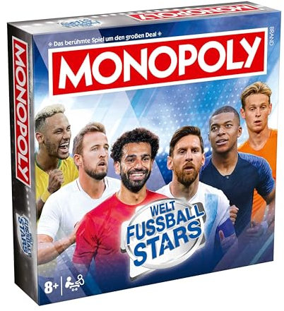 Winning Moves Monopoly Weltfussball Stars Edition - Monopoly Spiel für Fans - Familienspiele Strategie Brettspiele Weltfussball Stars - 2+ Spieler ab 8+ Jahren - Deutsch