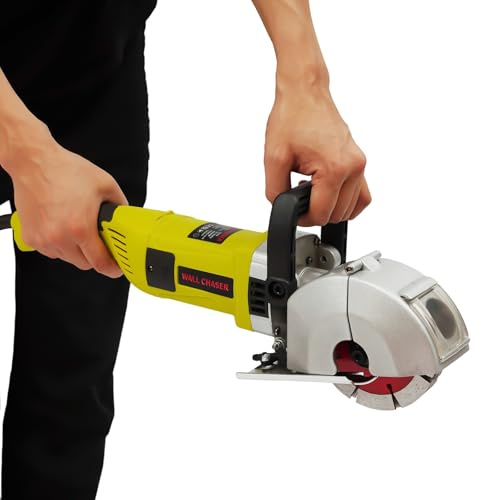 Fresa elettrica a fessura da 4000 W, 6500 Rpm, scanalatrice elettrica con 5 lame per sega, taglio a 360°, macchina per taglio per scanalature a pavimento, calcestruzzo