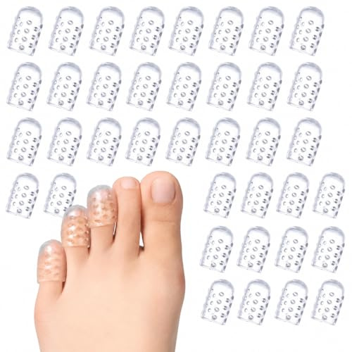40 protectores de dedos de silicona, protectores de dedos para zapatos de tacón alto y escalada, almohadillas de gel transpirables para hombre y mujer, alivio del dolor en caso de fricción y ampollas