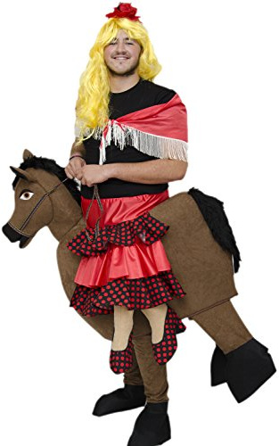 Disfraz de Rociera Montando a Caballo para Adultos - Talla Unica