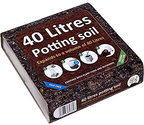 GreenBrokers C1159 40Ltr Organic All Purpose Potting Compost Enriched with Nutrients-Expands