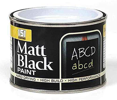 SDMAX 151 Coatings Paint Primer Metallic Gloss Matt, Non-drip Gloss Paints, Hard Drying, Hard Built, And High Performance, 180ml (Matte Black)