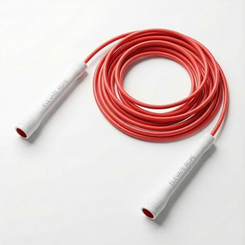 Elevate Rope Corde à sauter Max Night (Blood) - Rouge - En PVC durable avec noyau en nylon - 5 mm d'épaisseur - Corde à sauter pour enfants et adultes