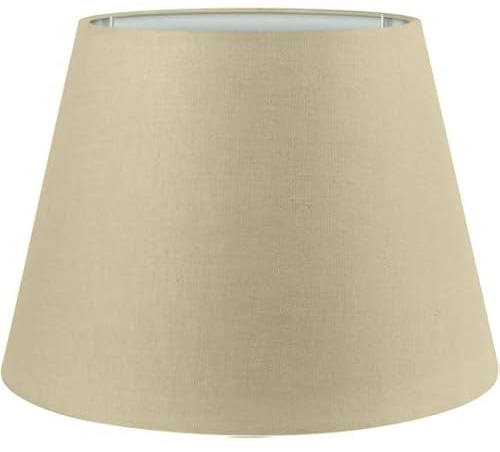 Wogati Premium Lampenschirm E14/E27 Baumwolle | Verschiedene Größen und Farben | Farbe:Beige/Größe:L | Lampenschirm Stehlampe + Lampenschirm Hängelampe + Lampenschirm für Tischlampe