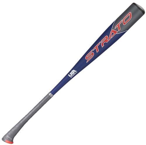 Axe Bat 2023 Strato (-8, 2-5/8) USA Mazza da baseball, 1 pezzo in lega, blu/grigio/rosso (78,7 cm/652 g)