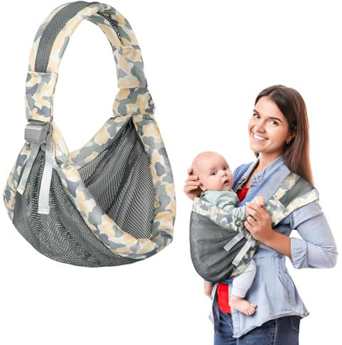 Babytrage für Neugeborene ab Geburt, Ergonomisch, Kindertrage, Verstellbare Baby Trage, Geeignet Für Babys Von 3 Bis 36 Monaten, einfach anzulegen, ideal für freihändiges Elterndasein