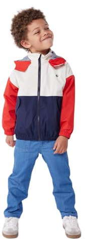Petit Bateau A0CJ0 Coupe Vent, Ecru/Multico, 4 Ans Garçon