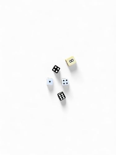 Backgammon - Set di 5 dadi con doppio cubo (16 mm) - 4 dadi (12 mm) con cubo di raddoppiamento, Tavla - Tavli - Nardi