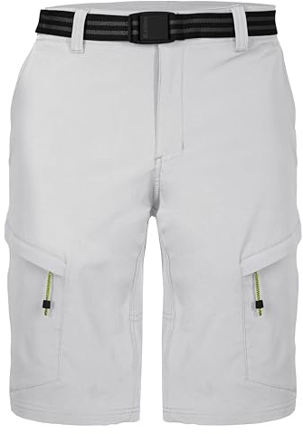 Killtec Hombre Pantalones Cortos funcionales/Pantalones Cortos con cinturón KOS 11 MN BRMDS, Silbergrau, 50, 42826-000