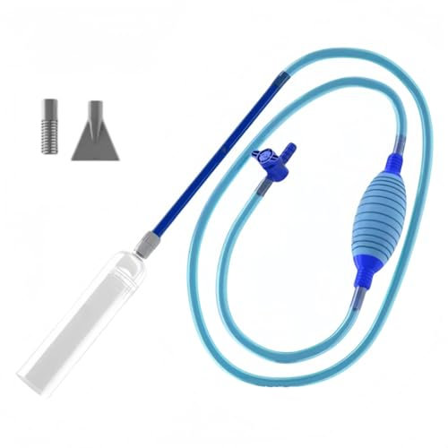 Manueller Aquarienreiniger mit Einstellbarer Durchflussregelung für Wasserwechsel und Reinigung 260cm für den Einsatz als Schlammsauger, Aquarienfilter und Dicker und länger
