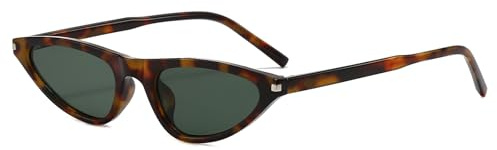 LJCZKA Retro Occhiali da Sole Occhi di Gatto da Donna Occhiali da Sole Stretti Gatto alla Moda con Protezione UV400