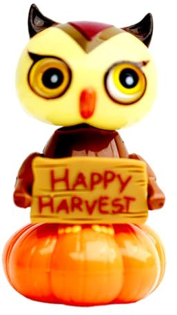 Giocattolo da danza solare | Spaventosa statuetta a forma di gufo di zucca | Figura decorativa oscillante per casa, ufficio, finestra, auto, adulti, Halloween, feste e ragazze