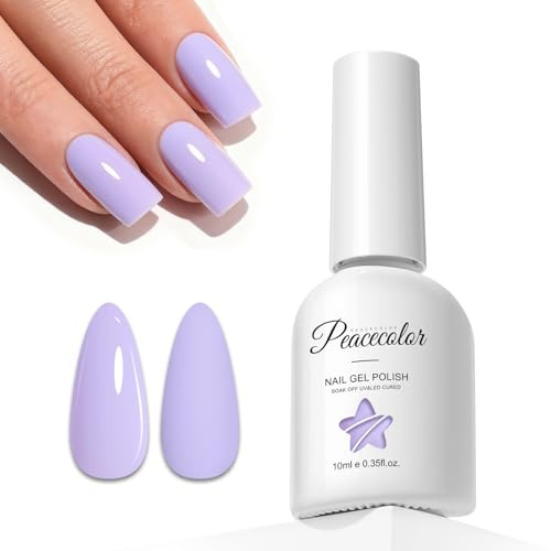 PEACECOLOR 10 ml UV-nagellack lila, gelnagellack Soak Off UV/LED Gel Nagellack DIY-design för nybörjare manikyrsalong