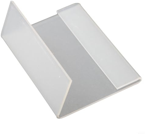 Paquete de 40 soportes acrílicos para carteles, soportes para tarjetas de nombre en forma de L para exhibición de mesa, soportes de precio transparentes y soportes de etiquetas para placas de
