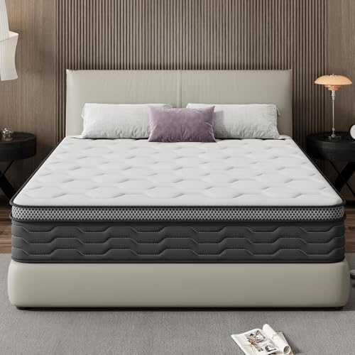 DEWINNER Matelas 120x200, 25cm de Hauteur, Matelas à Ressorts et Mousse | Soutien Parfait, Confortable et Respirant, Dureté Moyenne, Anti-acarien Matelas de Lit d'adulte et d'enfant