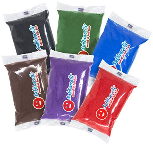 Sabbiarelli – Maxi Refill Dark | 6 påsar med 350 g färgad sand