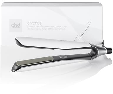 ghd Chronos Professional Styler, White - Our Best Hair Straightener, One Stroke High-Definition Results That Last 24hrs, 3X More Breakage Protection, 2X Less frizz, 20 sec Heat up, 10 min Sleep Mode