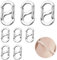 8 Stück Karabinerverschluss mit Doppelter Öffnung, Verschlüsse für Armbänder, S-Lock-Armband Verschlüsse, Edelstahl Mini Armband Verlängerung für Halsketten, Armbänder, DIY Schmuck (Silber)