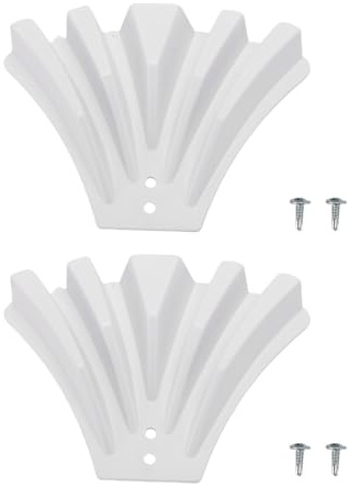 Oreilet Diverador Bajantes Cunas, Extensiones Brotación Cunas Plástico 2 Piezas para la Dispersión Agua Lluvia, Dispersador Canalones Lluvia Al Aire Libre, Proteja su Base (White)