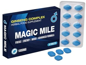 MAGIC MILE 1000MG Stamina & Firmness Support | Harder, Stronger for Longer | 10 Blue Pills for Men UK