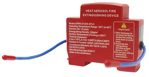 DIN Rail Retardant Device Dual-Line Household Flame Retardant Tool Non-Pollution Heat Aerosol Fire Extinguishers For Distribution Cabinet And Meter Box