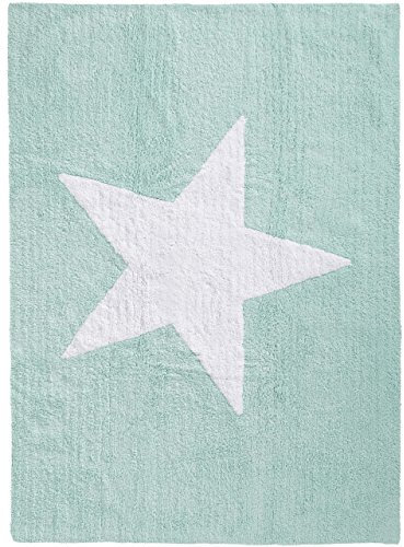 Benuta Kinderteppich Bambini Star Türkis 150x200 cm | Teppich für Spiel- und Kinderzimmer