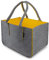 Tebewo Filztasche - praktische Einkaufstasche - modische Shopping Bag - Einkaufskorb aus Filz - faltbare Tragetasche - grau/gelb
