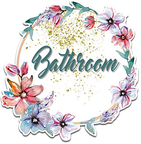 Graz Design Y066 - Adesivo decorativo per porta e bagno, con motivo floreale