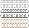 Roosea 60 Stück Karabiner Ring, Metall D-Ring 30mm und O Ringe Metall Taschenringe 25mm, D Ringe Schnalle für Schnalle Gurte Handtaschen Bastelzubehör(Silber, Gold, Pistole Schwarz)