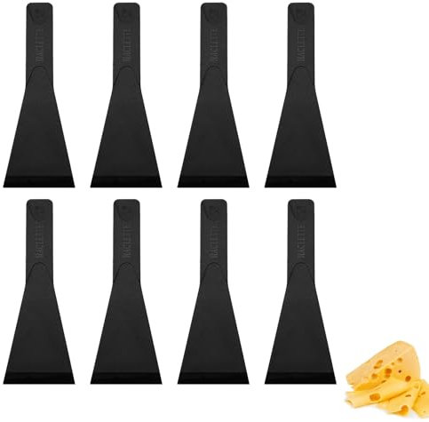Raclette Schaber, Raclette-Schaber aus Holz, 8 Stück Holzschaber, Raclette Schieber Spachtel, Raclette-Spatel für antihaftbeschichtete für Antihaft-Pfannen, Käsegrills, Gourmet-Bretter, Bratpfannen