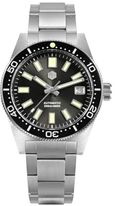 watchdives San Martin Herrenuhr 62mas SN007GB, 39mm 20Bar Taucheruhr NH35 Automatische Mechanische Luxus Taucher wasserdichte Armbanduhr