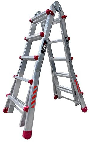 BTF Premium Escalera Telescópica hasta 16 Peldaños | Escaleras Plegables Aluminio | Escalera Extensible 4,7 Metros y 150kg | Multiposición Ladder | Escada Certificación EN131