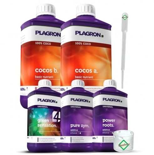 Weedness Plagron Coco Set Basic – Kit de fertilizantes para cultivo de coco para principiantes