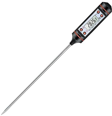 Thermomètre à température de viande - Thermomètre alimentaire à lecture instantanée | Thermomètre de cuisine avec écran réversible | Thermomètre numérique pour cuisiner des aliments de couple alementa