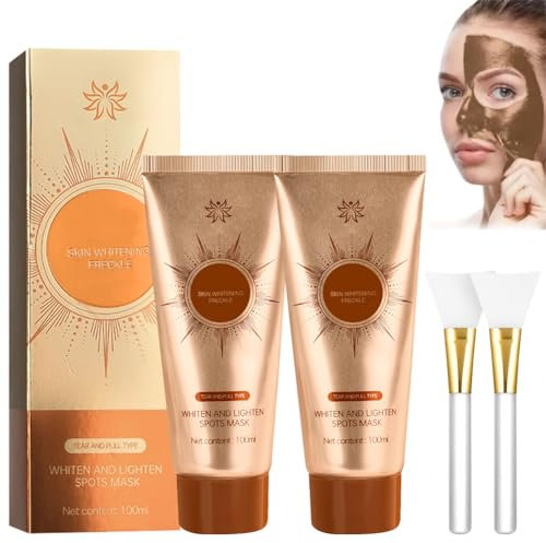 Vibbang 2PCS Herbal Spots Peel-Off Facial Mask, Whitening Spot Peel off Mask, Maschere viso staccabili con macchie di erbe, Maschera viso rimuovi macchie, Adatto a tutti i tipi di pelle (A)