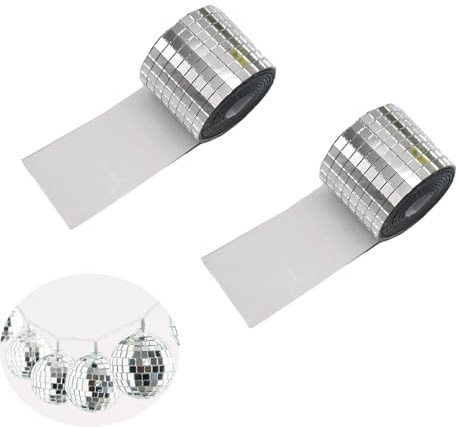 Yeenano Mosaico de Cristal Azulejos,2 Rollos 3200 Piezas Mini Espejo Mosaico Autoadhesivos Cristal Adhesivo Azulejos de Espejo Espejos Cuadrado para Manualidades,Baño,Cocina,Decoración de Discoteca