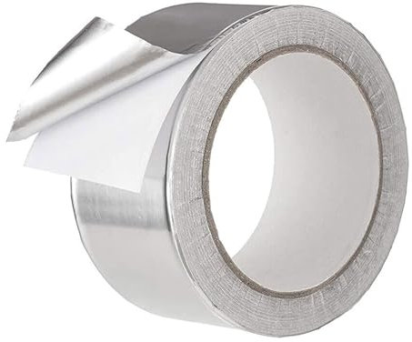 Cinta De Aluminio Para HVAC – Cinta Adhesiva Plateada Resistente, Sellador Impermeable Para Altas Temperaturas | Adhesivo De Aluminio Para Aislamiento, Reparación, Envolver Conductos De Aire, Cubrir L